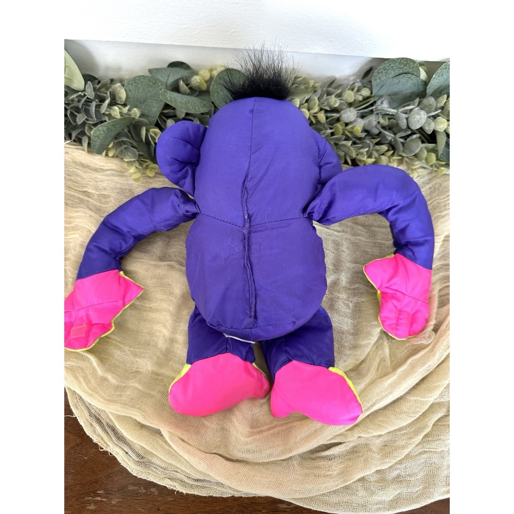 PUFFALUMP Chattering Chimps Fisher price Purple Yellow Monkey 1994 Retro Toy VTG - Picture 5 of 8